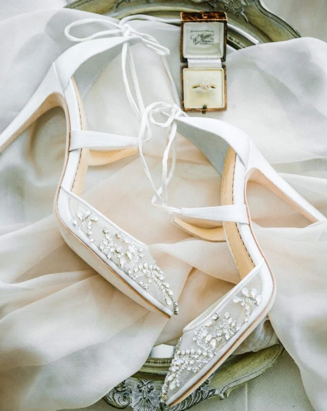 Ivory heels paired with a yellow dress for an elegant daytime outfit
