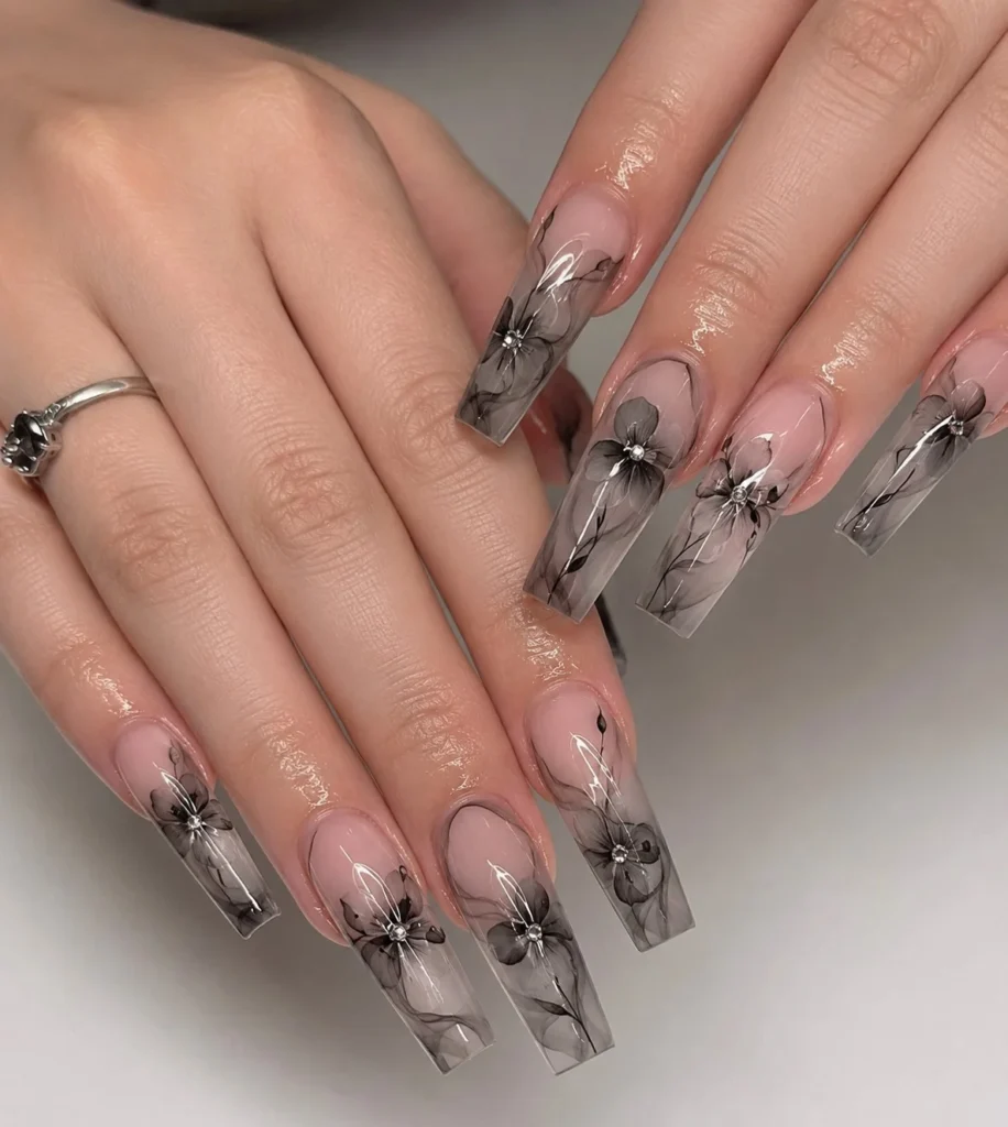 smokey-transparent-flower-art-coffin-nails