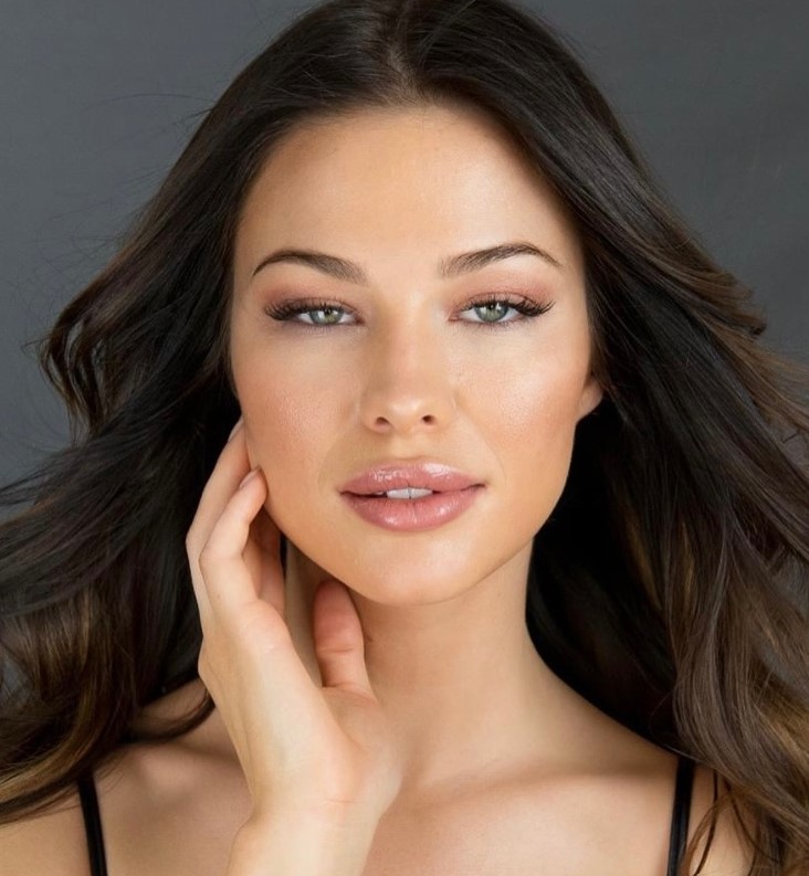 Pink nude lipstick with subtle eye makeup for everyday wear.