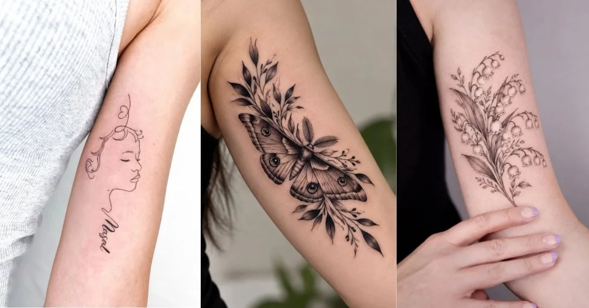 Inner Upper Arm Tattoos for Women