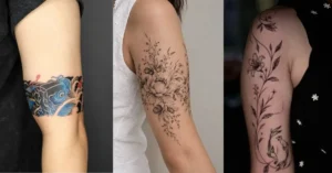 Wrap Around Bicep Tattoo Women