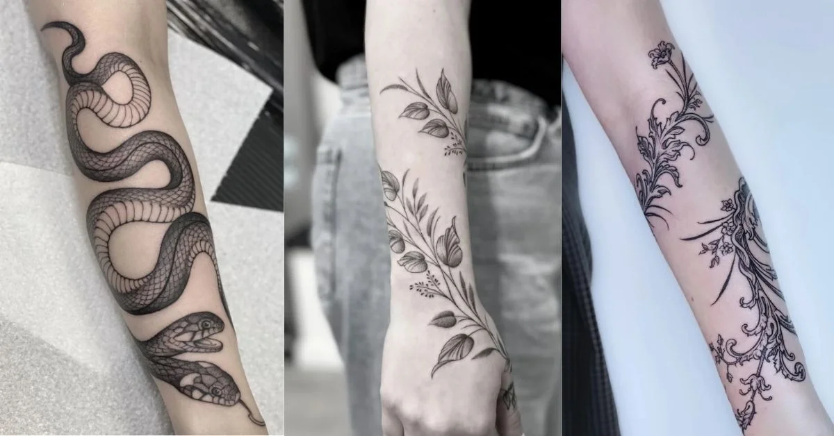 Wrap Around Forearm Tattoo Women