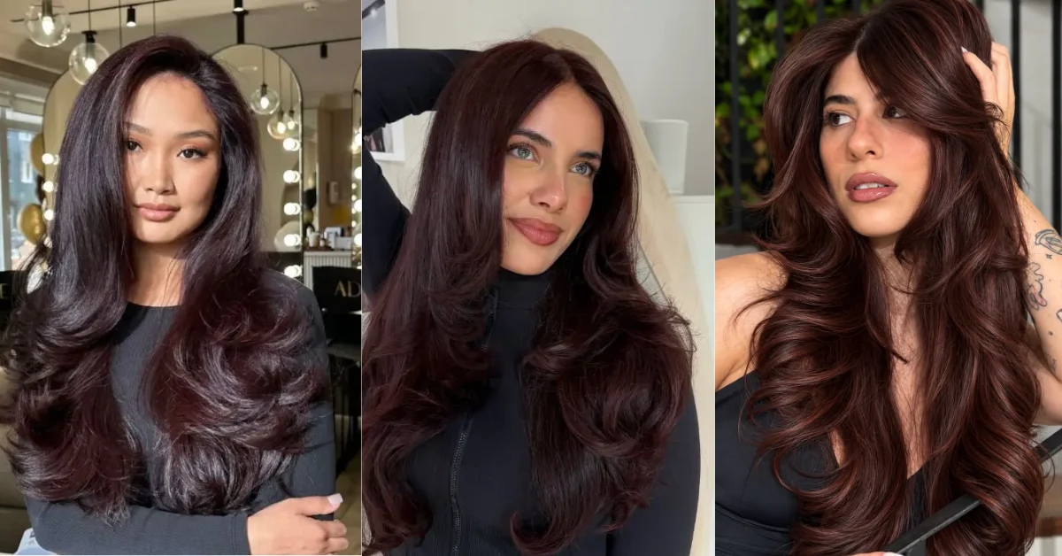 Deep Cherry Brown Hair Color Ideas