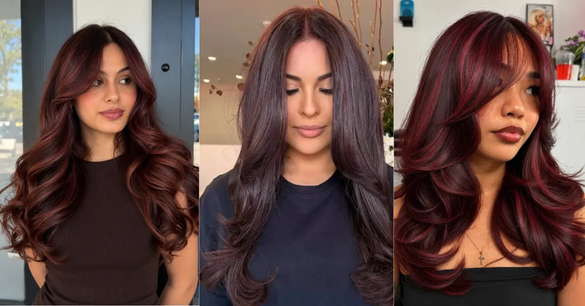 Deep Red Brown Hair Color Ideas