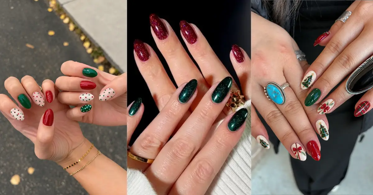 Red and Green Christmas Nail Designs